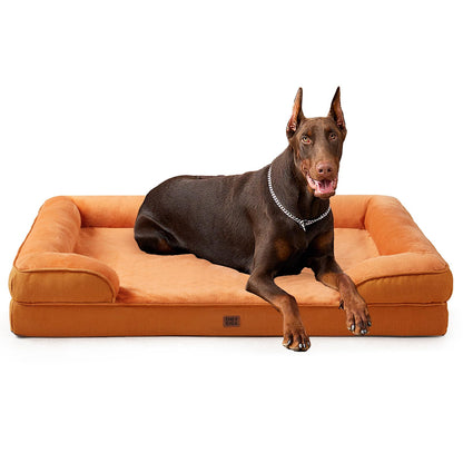 Orthopedic Dog Sofa Bed with Memory Foam & Waterproof Cover