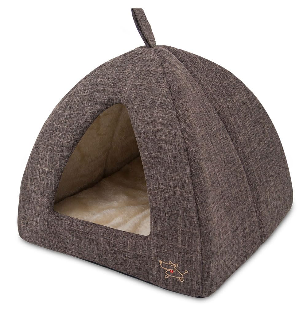 Domed Cat Cave Bed with Removable Cushion for Indoor Cats