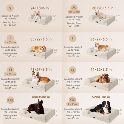 Orthopedic Dog Sofa Bed with Memory Foam & Waterproof Cover