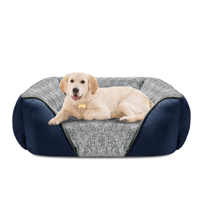 Orthopedic Dog Bed with Washable Cover & Anti-Slip Bottom