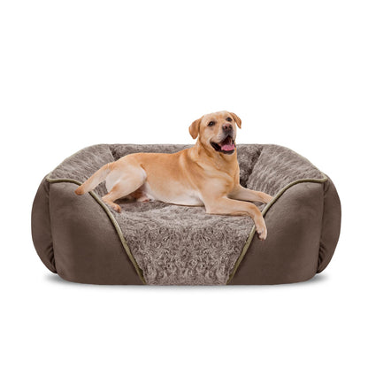 Orthopedic Dog Bed with Washable Cover & Anti-Slip Bottom