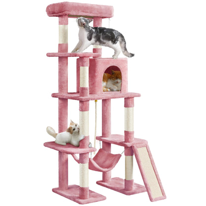 Large Multi-Level Cat Tree Tower with Condo, Hammock & Scratching Posts