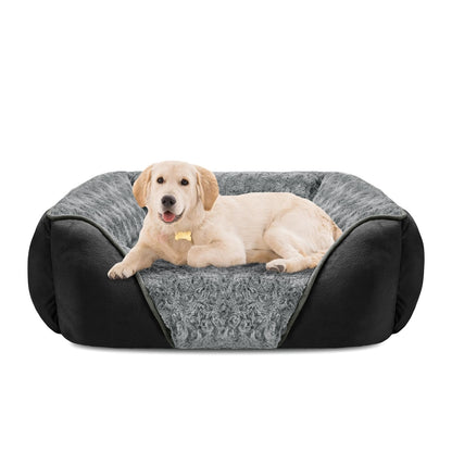 Orthopedic Dog Bed with Washable Cover & Anti-Slip Bottom