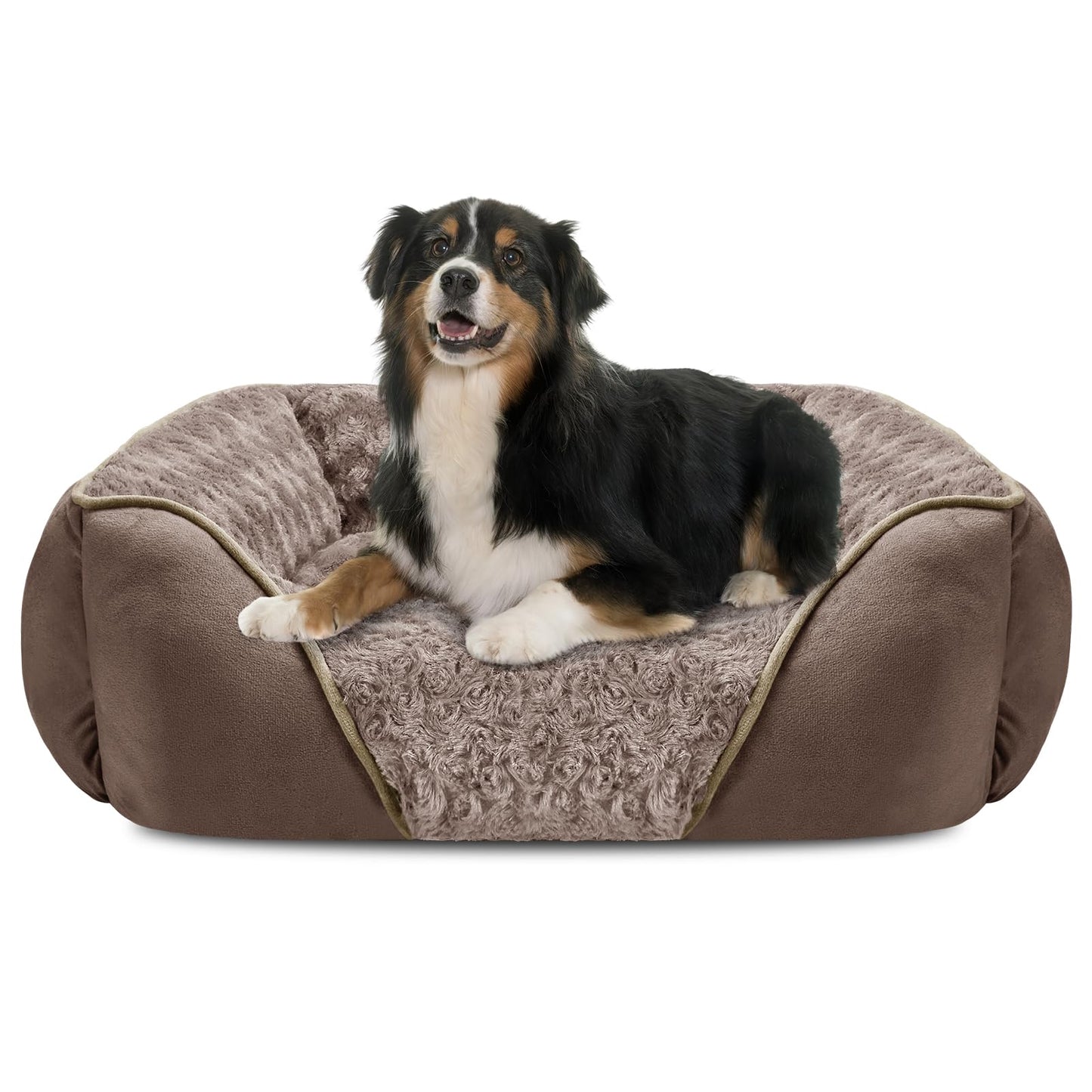 Orthopedic Dog Bed with Washable Cover & Anti-Slip Bottom