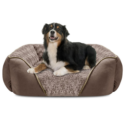 Orthopedic Dog Bed with Washable Cover & Anti-Slip Bottom