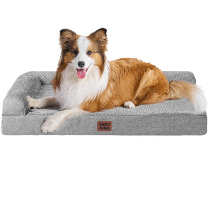 Memory Foam Orthopedic Dog Bed with Waterproof Washable Cover