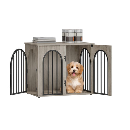 Wooden Dog Crate Furniture Kennel End Table for Dogs