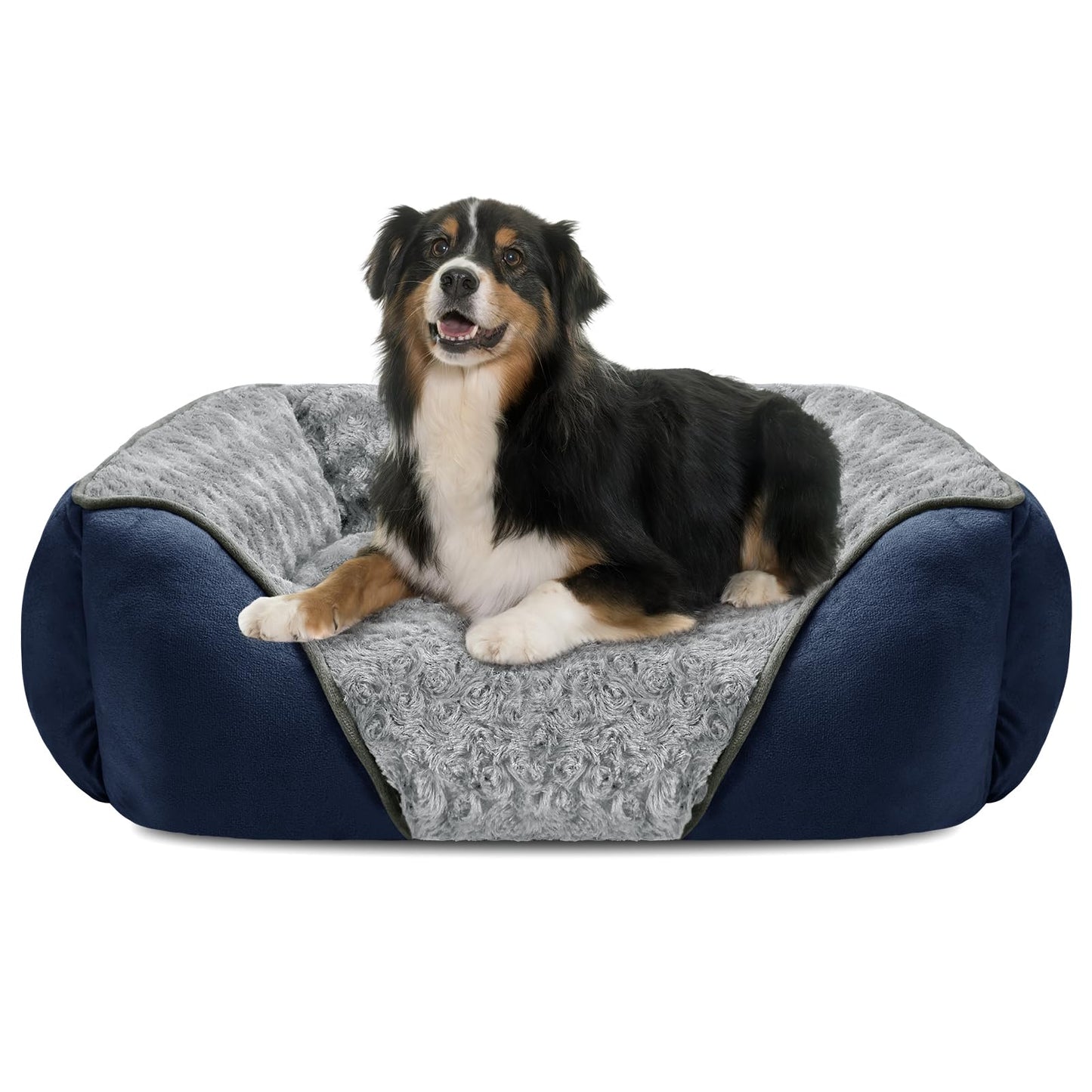 Orthopedic Dog Bed with Washable Cover & Anti-Slip Bottom