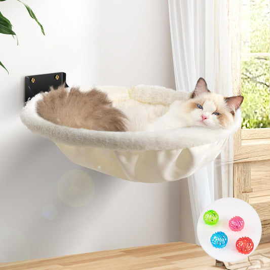 Wall Mounted Cat Hammock Bed Foldable Shelf for Indoor Cats