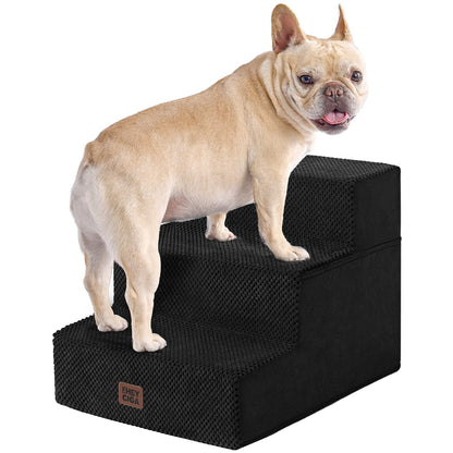 Extra Wide Dog Stairs Ramp for Bed & Couch, 3–5 Steps