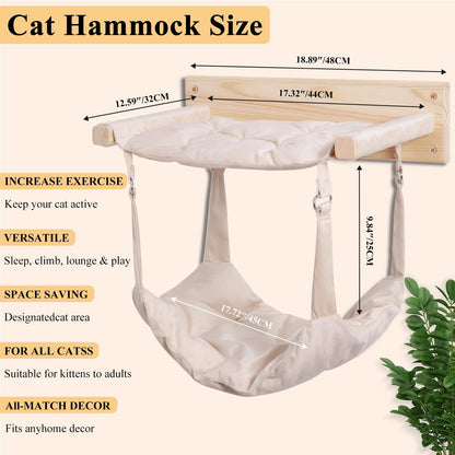 Double Layer Hanging Cat Cage Hammock Bed with Adjustable Straps
