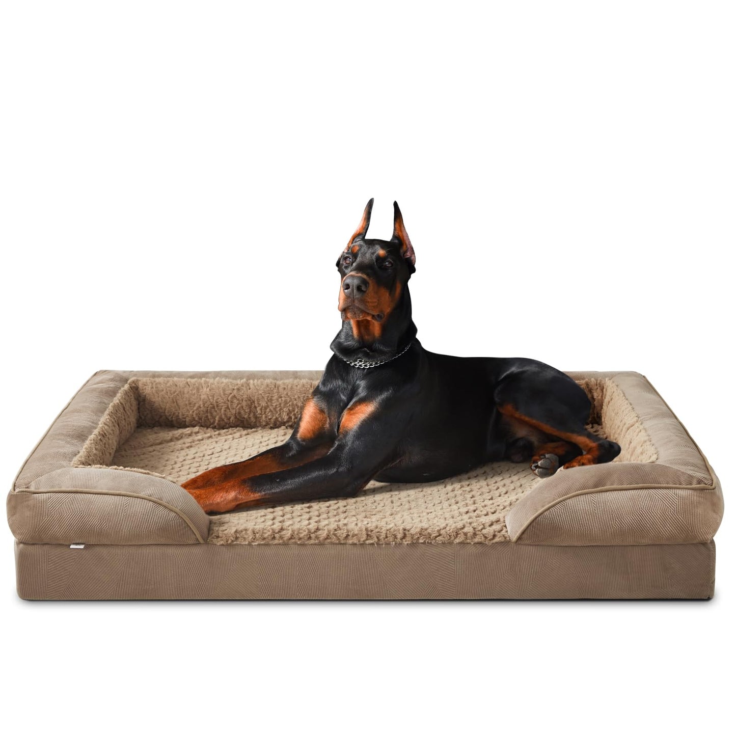 XL Orthopedic Dog Sofa Bed with Egg Crate Foam & Waterproof Lining