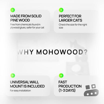 45" Cat Wall Bridge with Rope, Shelf & Hammock Climbing Set