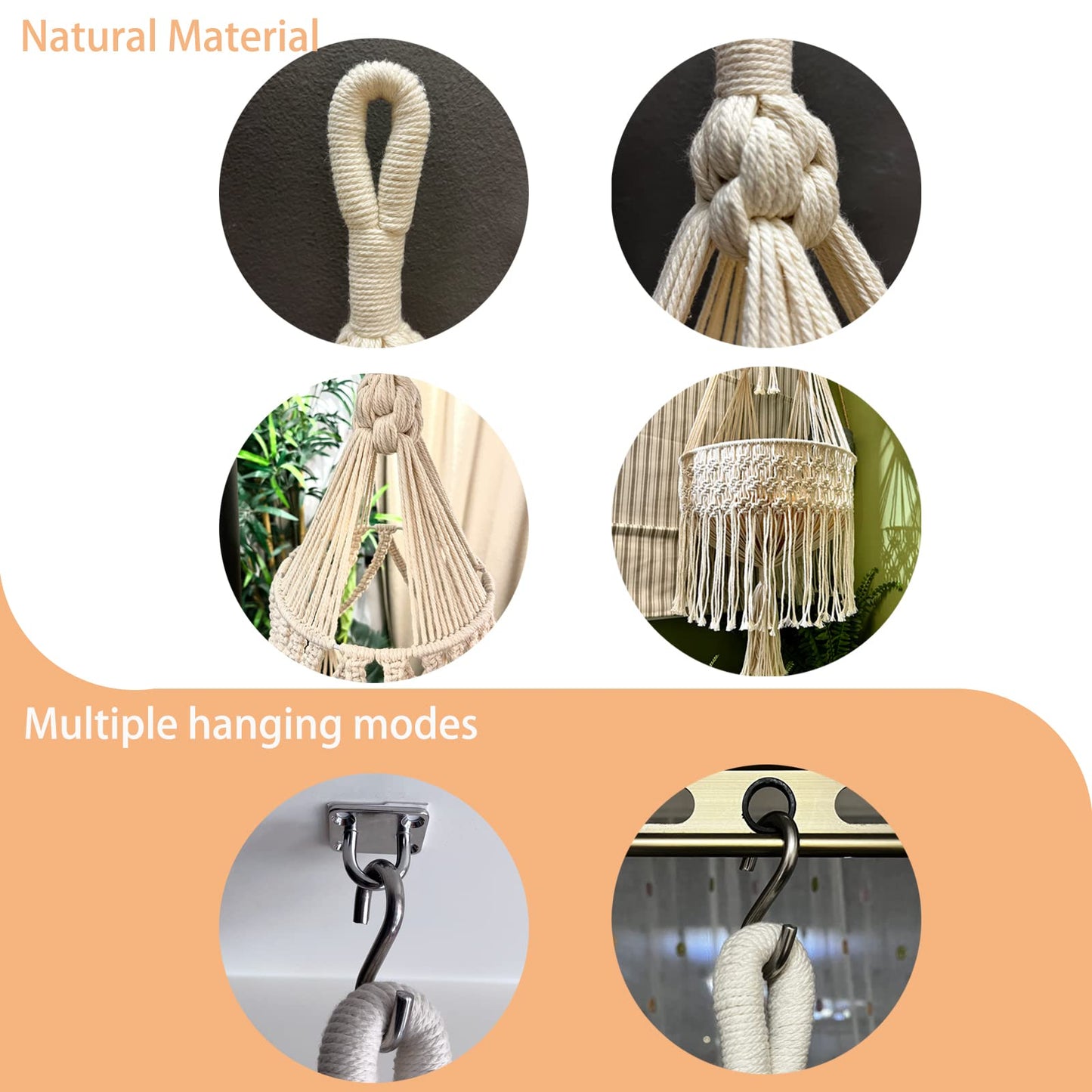 Boho Macrame Cat Hammock Wall Hanging Bed for Indoor Cats