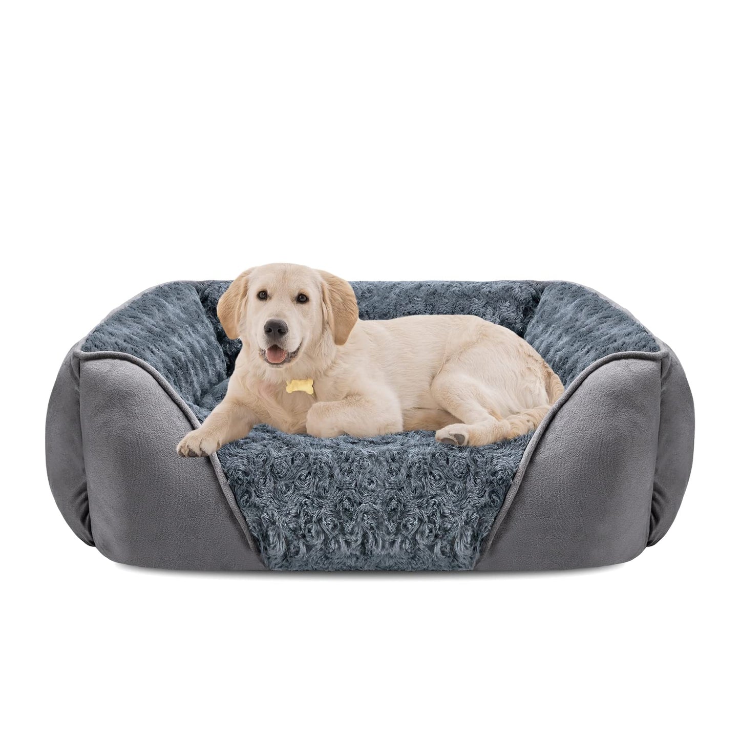Orthopedic Dog Bed with Washable Cover & Anti-Slip Bottom