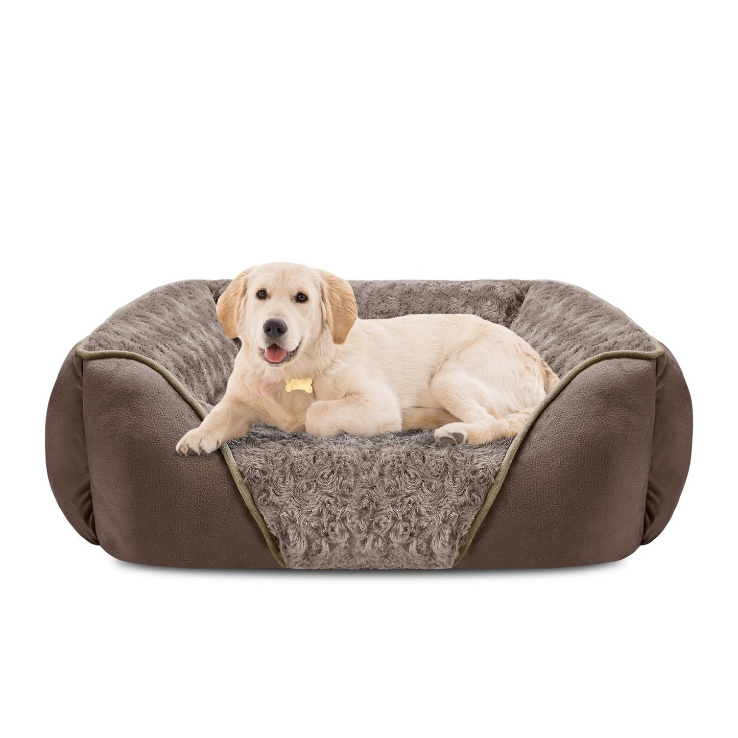 Orthopedic Dog Bed with Washable Cover & Anti-Slip Bottom