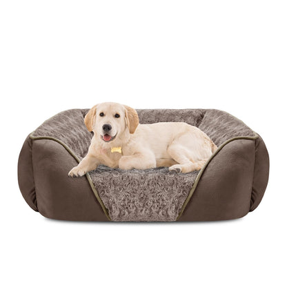 Orthopedic Dog Bed with Washable Cover & Anti-Slip Bottom