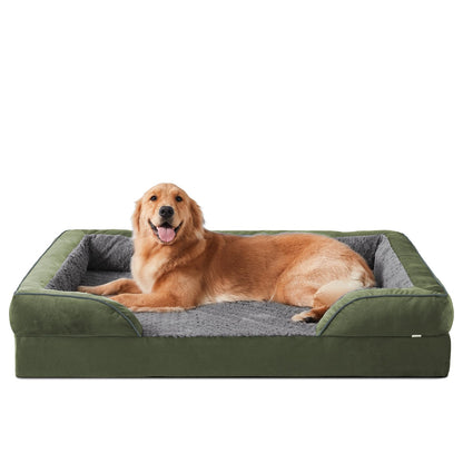 XL Orthopedic Dog Sofa Bed with Egg Crate Foam & Waterproof Lining