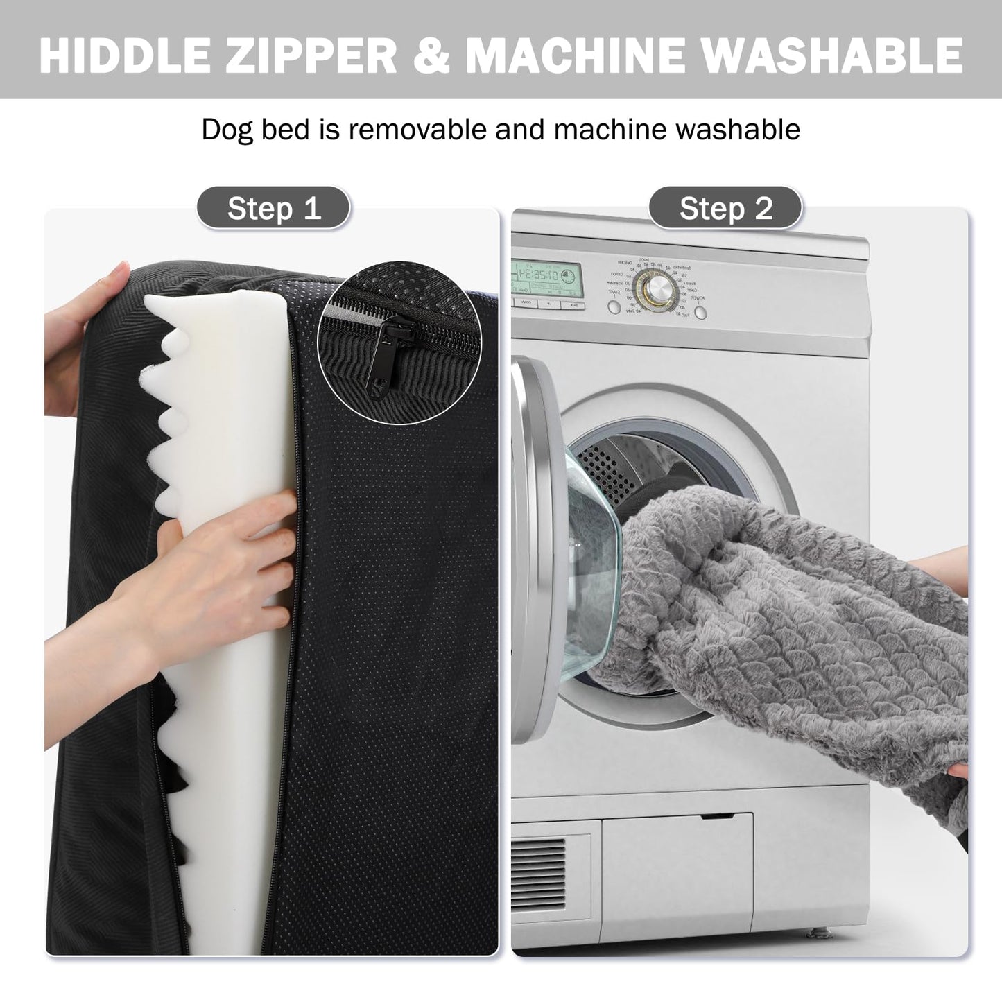 XL Orthopedic Dog Sofa Bed with Egg Crate Foam & Waterproof Lining