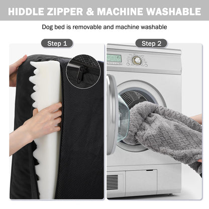 XL Orthopedic Dog Sofa Bed with Egg Crate Foam & Waterproof Lining