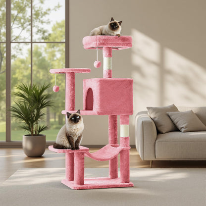 Sweetcrispy Cat Tree Tower – Multi-Level with Sisal Scratching Post