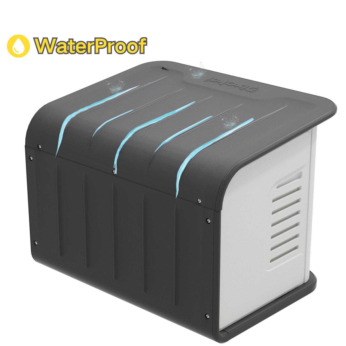 Durable Plastic Dog House with Lockable Door & Elevated Floor