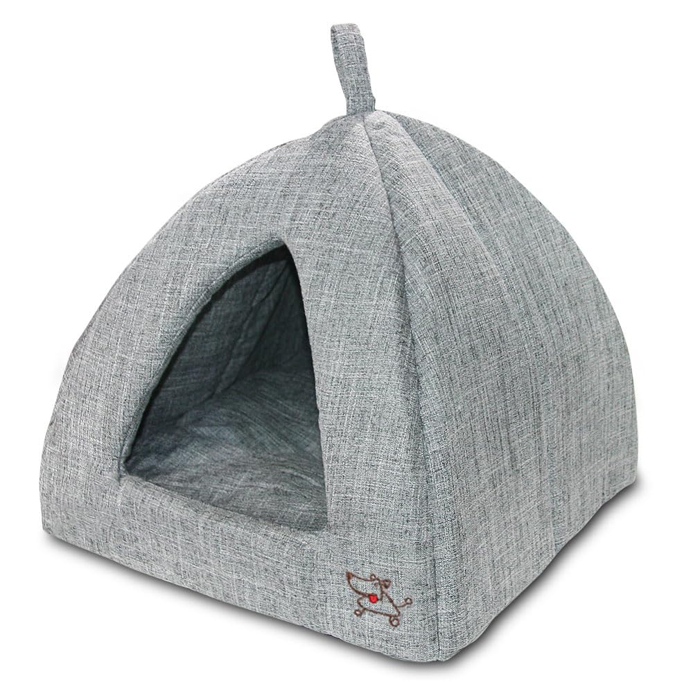 Domed Cat Cave Bed with Removable Cushion for Indoor Cats