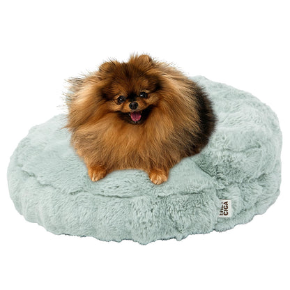 Fluffy Faux Fur Pet Sofa Bed with Waterproof Washable Cover