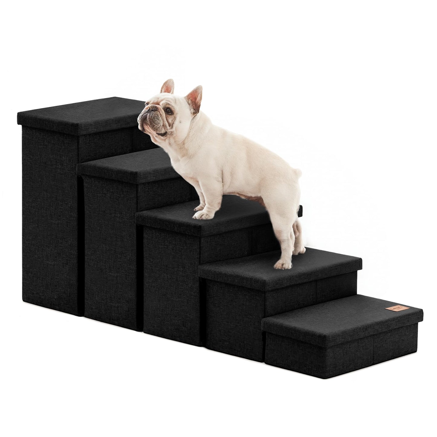 Foldable 3-Step Pet Ramp with Storage & Adjustable Height