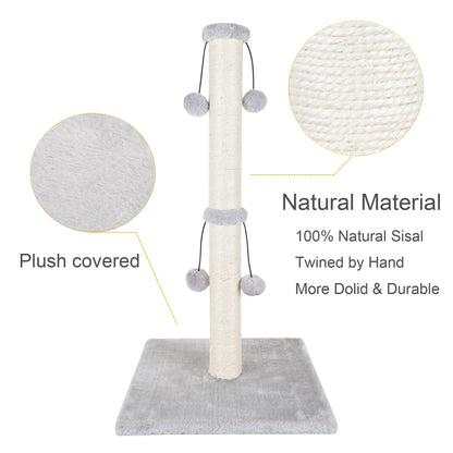 Dimaka Cat Scratching Post, Cat Scratcher for Large Cats with Teasing Toy Ball