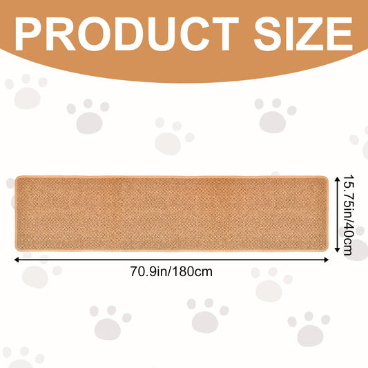 70.9" Cat Wall Climbing Scratch Carpet Pad with Wall Mount Nails