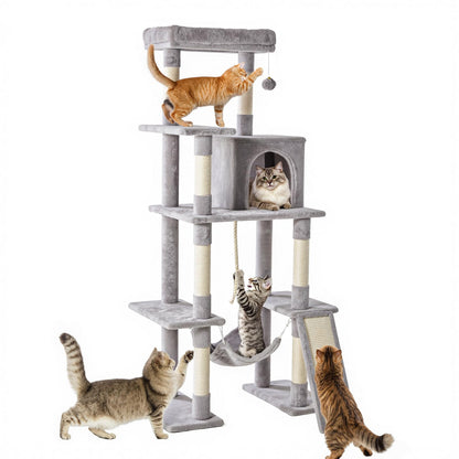 Sweetcrispy Cat Tree Tower – Multi-Level with Sisal Scratching Post