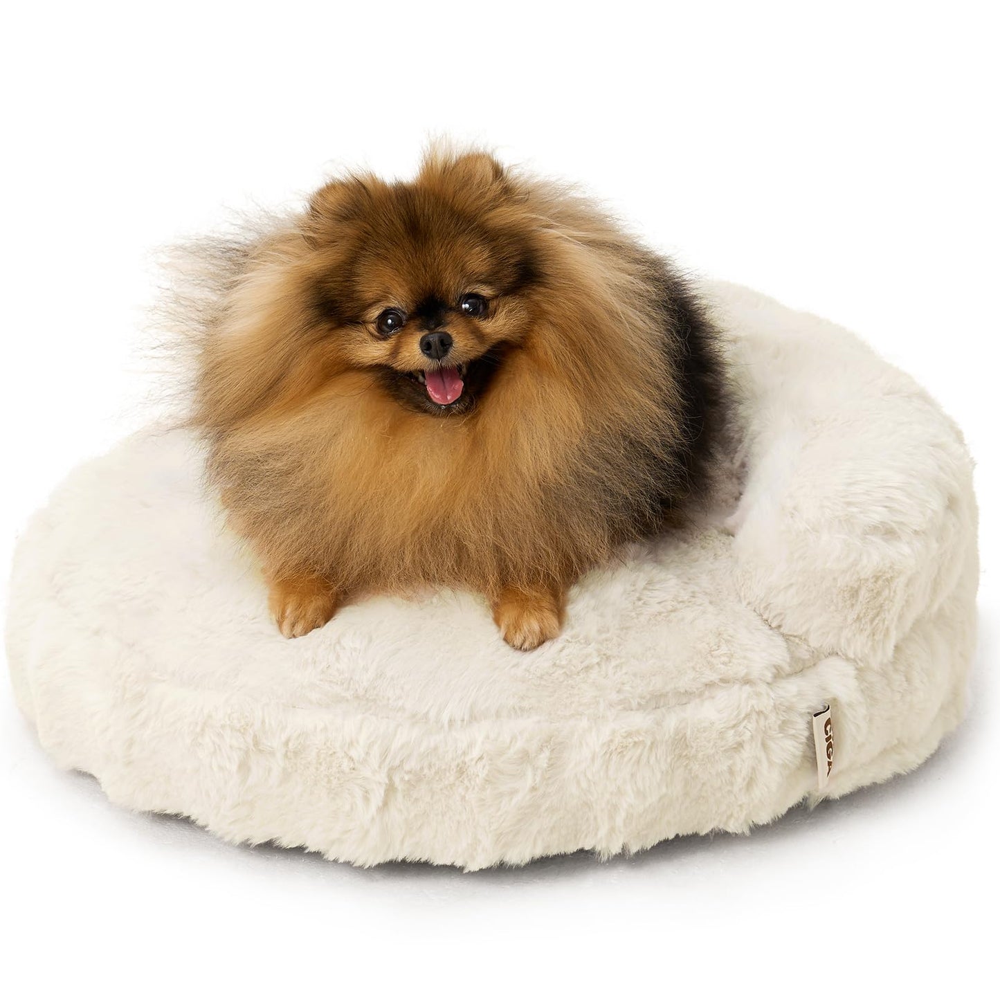 Fluffy Faux Fur Pet Sofa Bed with Waterproof Washable Cover