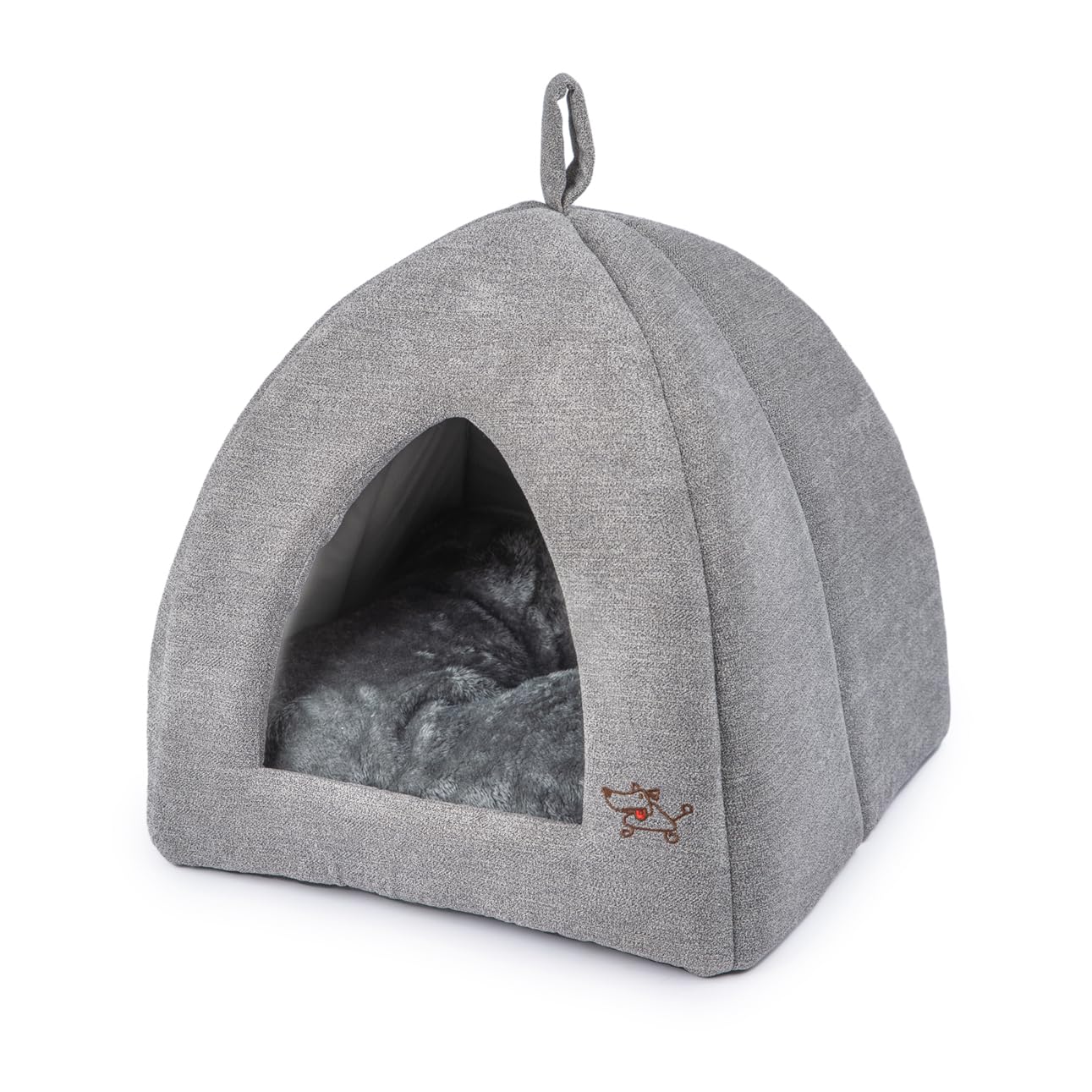 Domed Cat Cave Bed with Removable Cushion for Indoor Cats