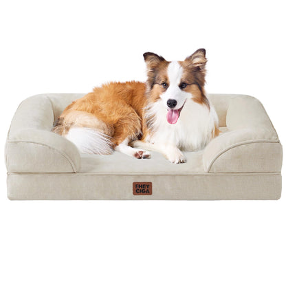 Orthopedic Dog Sofa Bed with Memory Foam & Waterproof Cover