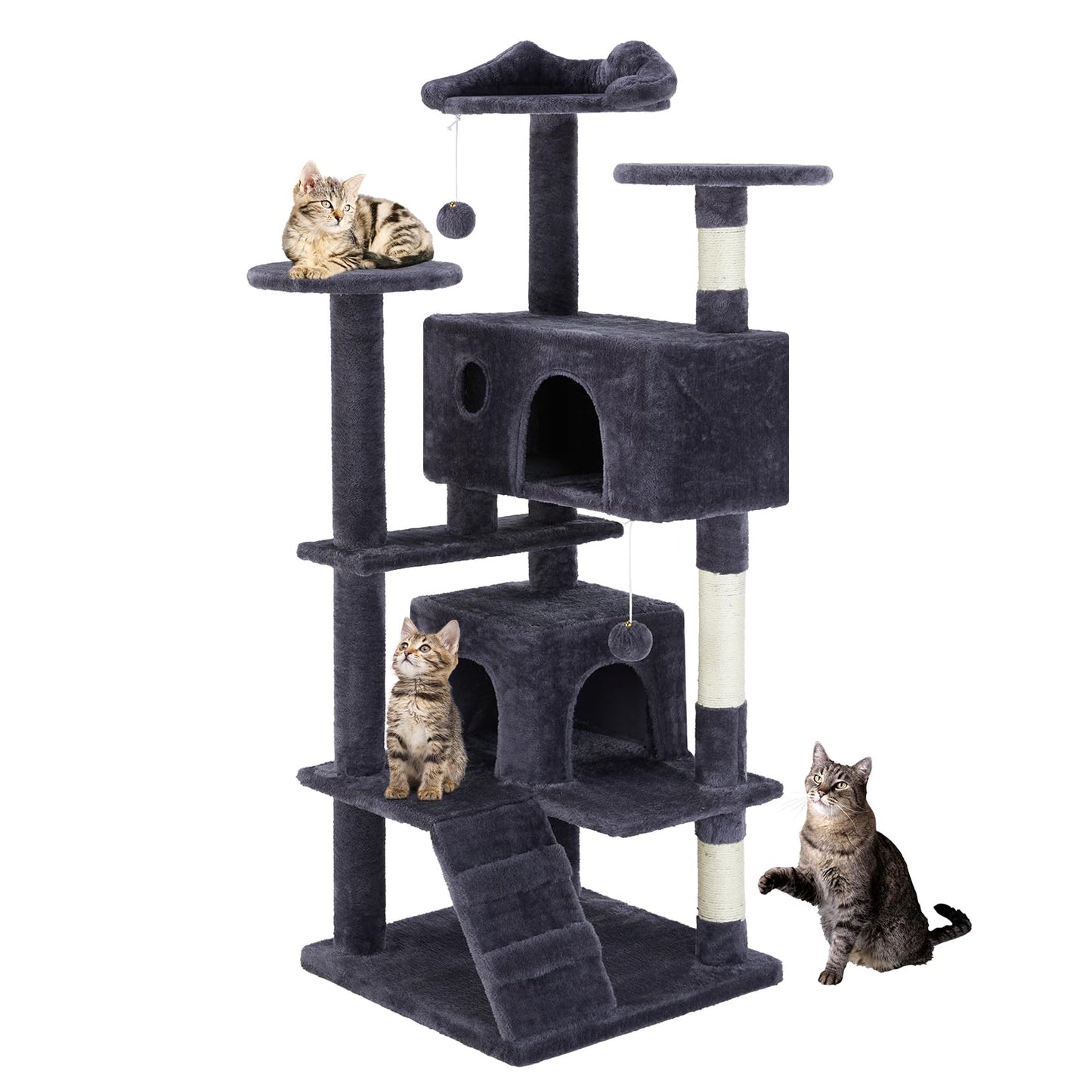 Sweetcrispy Cat Tree Tower – Multi-Level with Sisal Scratching Post