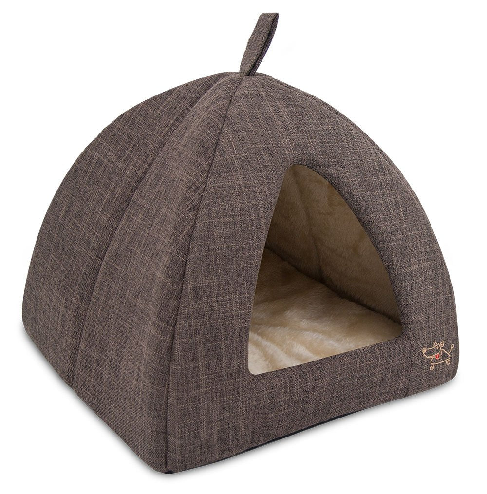 Domed Cat Cave Bed with Removable Cushion for Indoor Cats