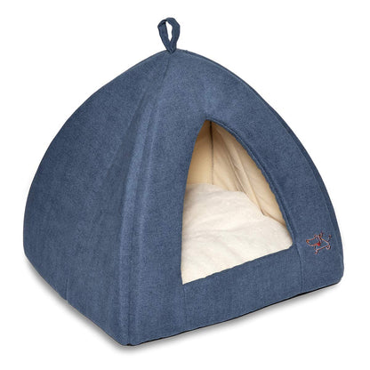 Domed Cat Cave Bed with Removable Cushion for Indoor Cats