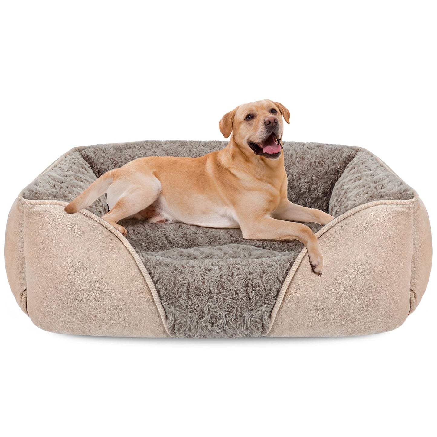 Orthopedic Dog Bed with Washable Cover & Anti-Slip Bottom