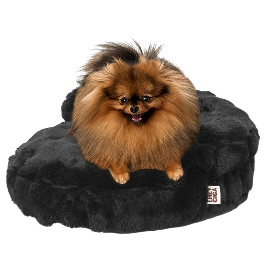 Fluffy Faux Fur Pet Sofa Bed with Waterproof Washable Cover