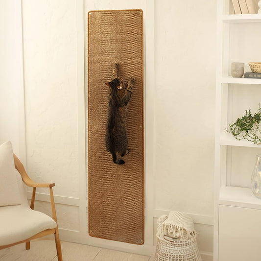 67" Cat Wall Climbing Carpet Scratch Mat with Wall Mount Nails