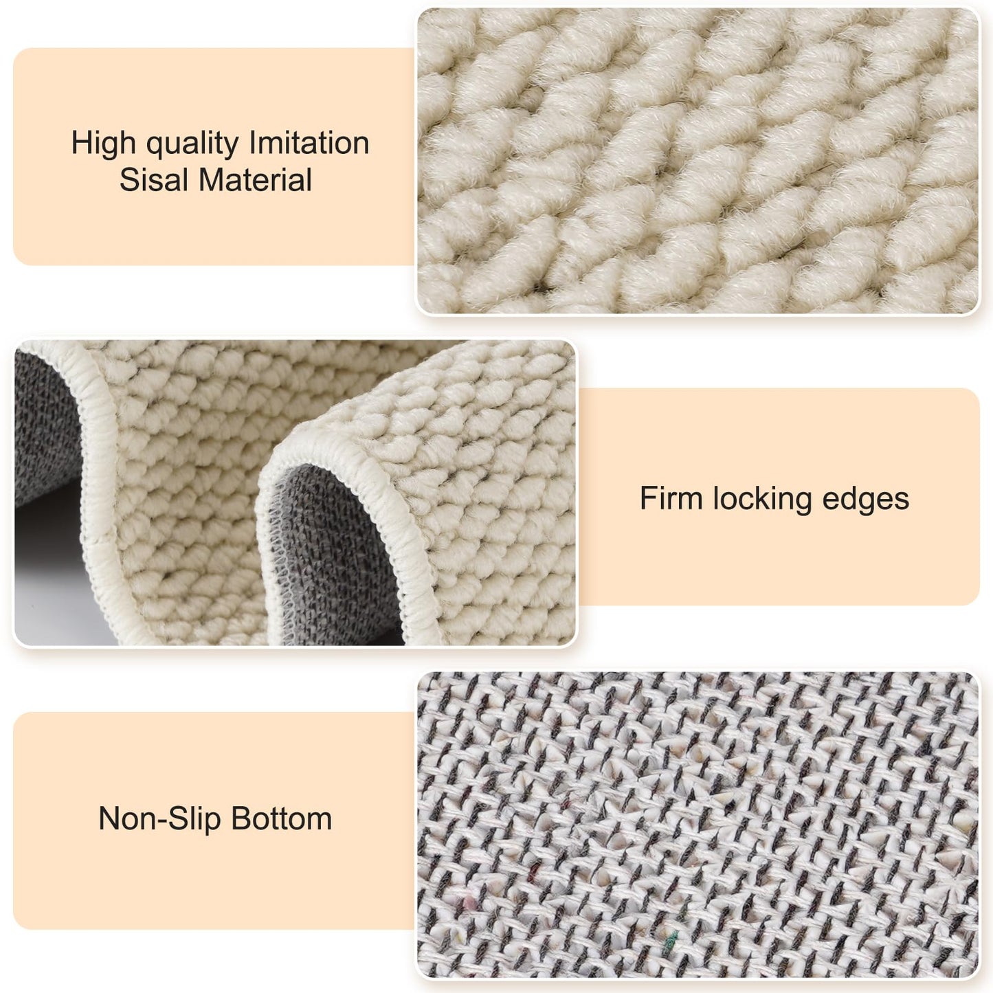 6.6 ft Cat Wall Scratching Carpet Pad for Climbing & Furniture Protection