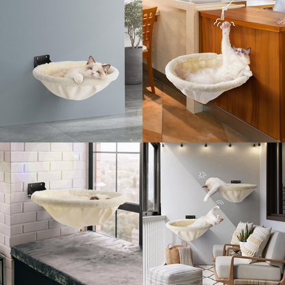 Wall Mounted Cat Hammock Bed Foldable Shelf for Indoor Cats