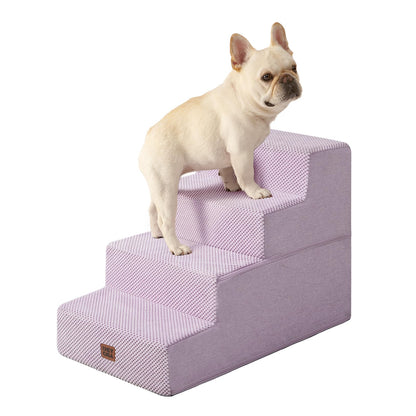 Extra Wide Dog Stairs Ramp for Bed & Couch, 3–5 Steps
