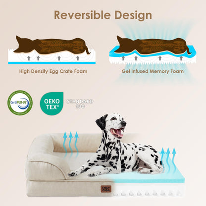 Orthopedic Dog Sofa Bed with Memory Foam & Waterproof Cover