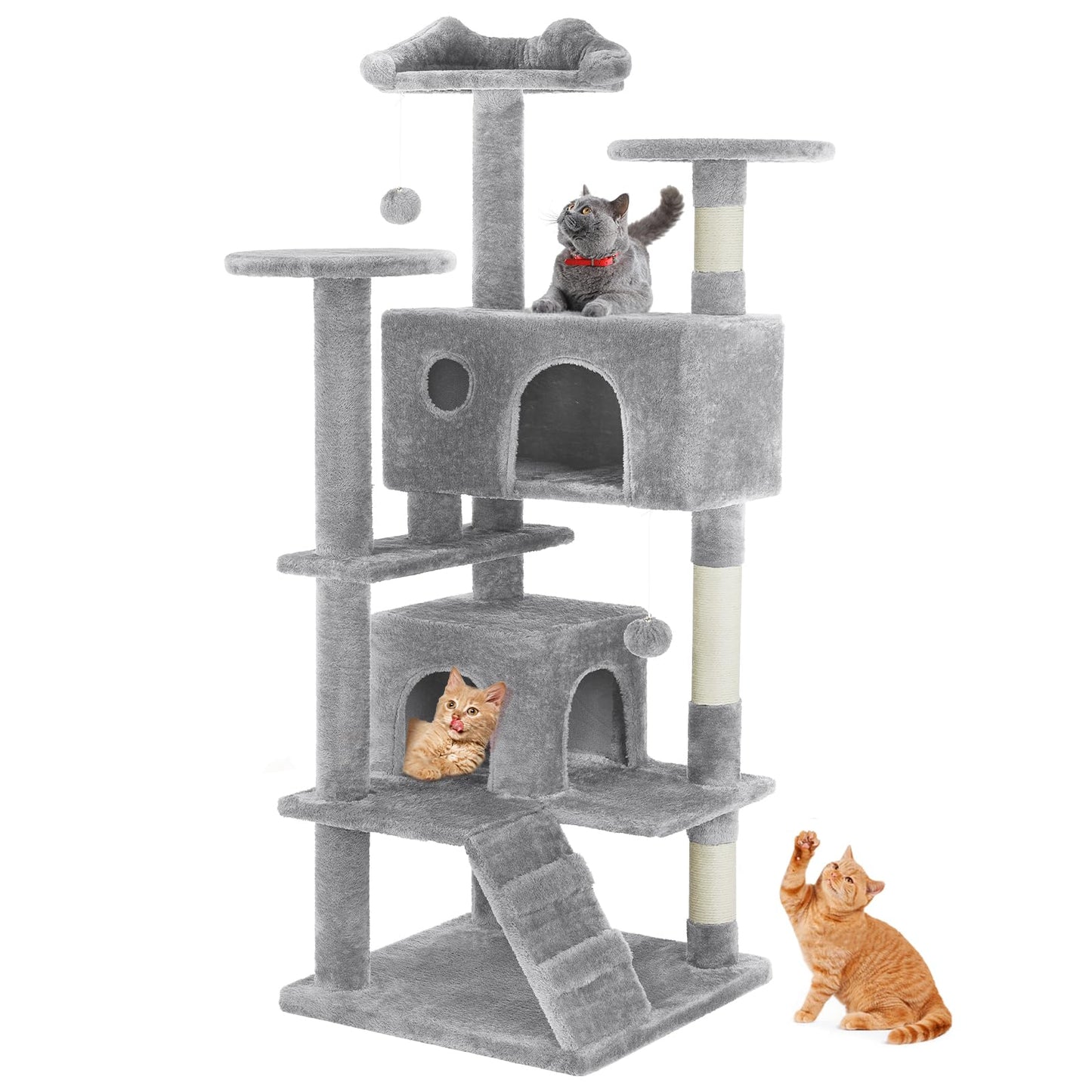 Sweetcrispy Cat Tree Tower – Multi-Level with Sisal Scratching Post