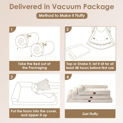 Memory Foam Orthopedic Dog Bed with Waterproof Washable Cover