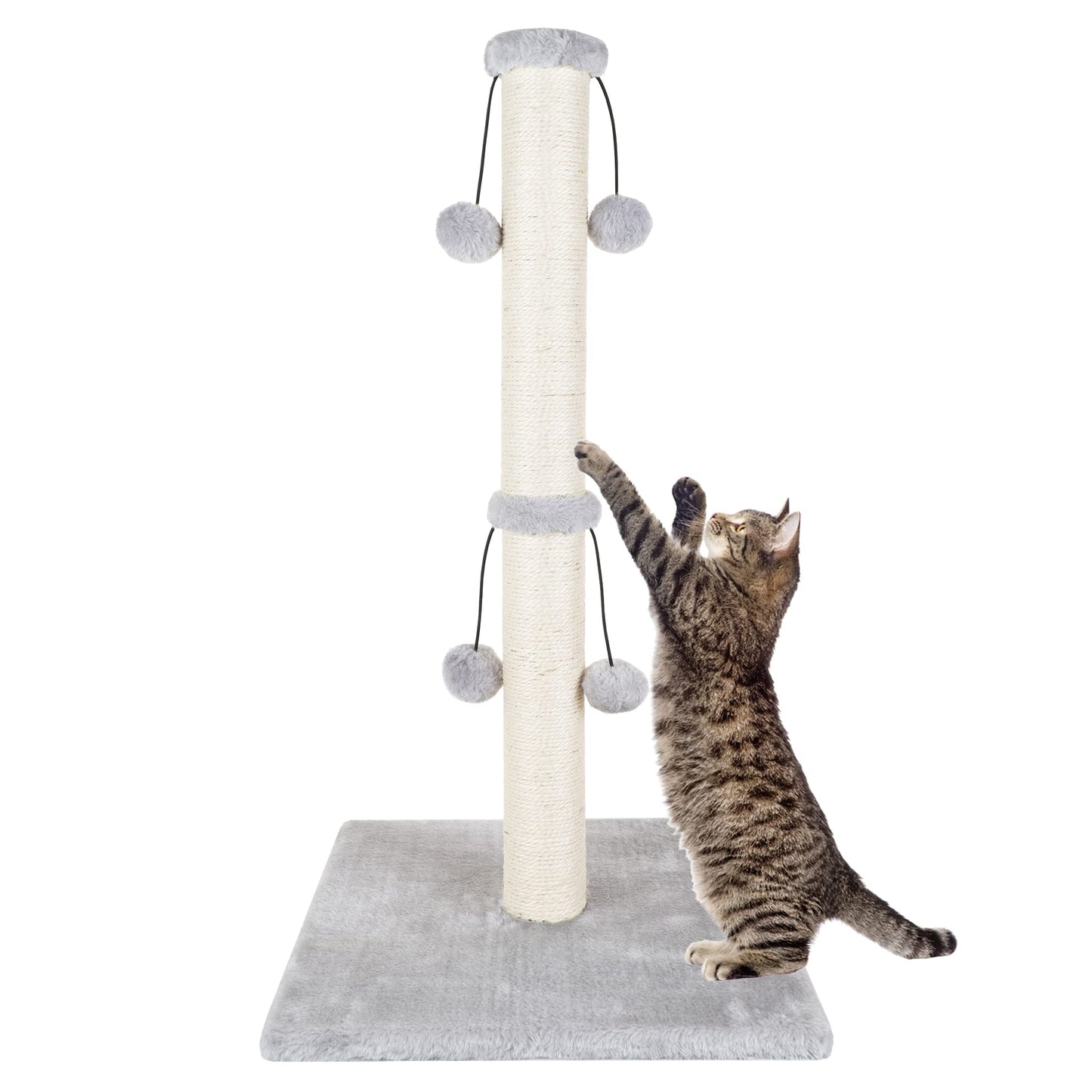 Dimaka Cat Scratching Post, Cat Scratcher for Large Cats with Teasing Toy Ball