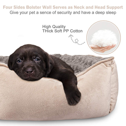 Orthopedic Dog Sofa Bed with Washable Cover & Anti-Slip Bottom