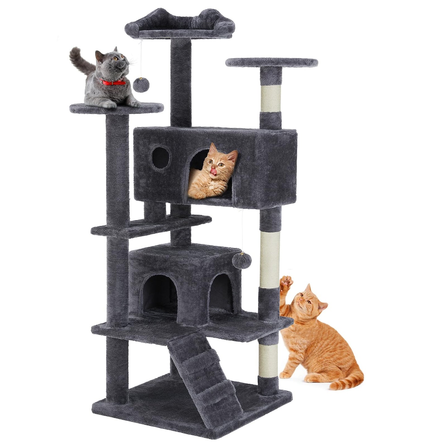 Sweetcrispy Cat Tree Tower – Multi-Level with Sisal Scratching Post